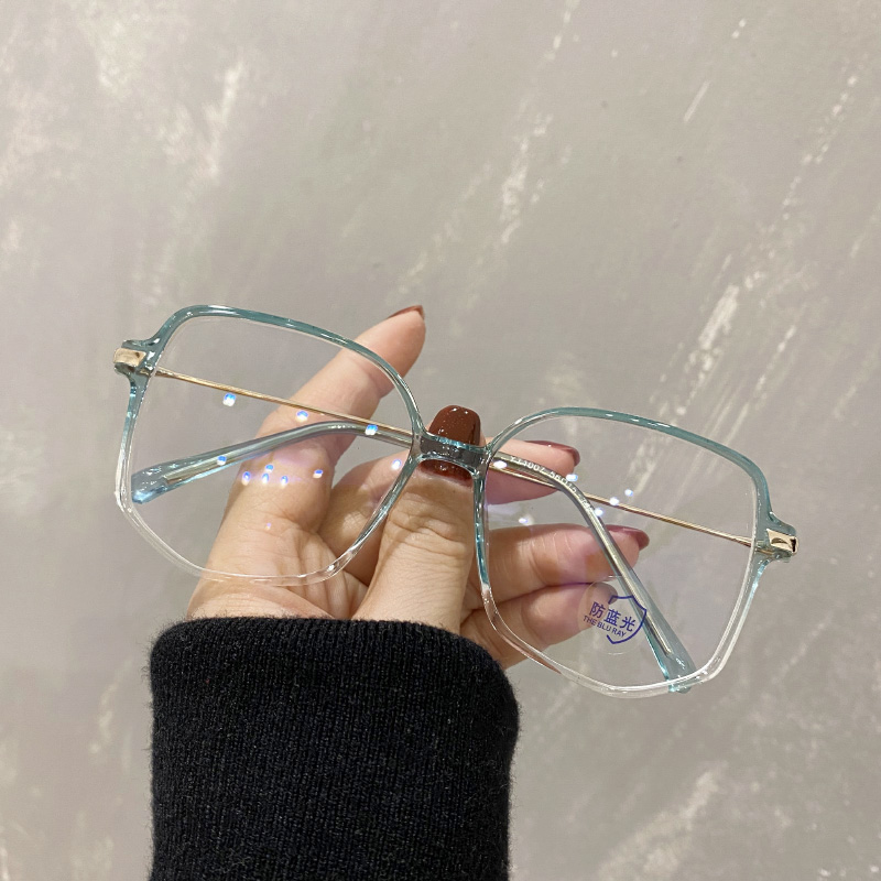 Glasses female small red book super light TR polygonal irregular eye frame vegan slim face large frame nearsighted eye frame male