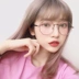 Phiên bản tiếng Hàn của kính sinh viên kim cương mới khung kính nam và nữ thời trang bức xạ thủy tinh màu đỏ kính phẳng có thể được trang bị cận thị