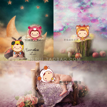 New 2022 Children Photography Background Baby Shooting Props 100 Days Baby Mini Stars Dream Photo Background
