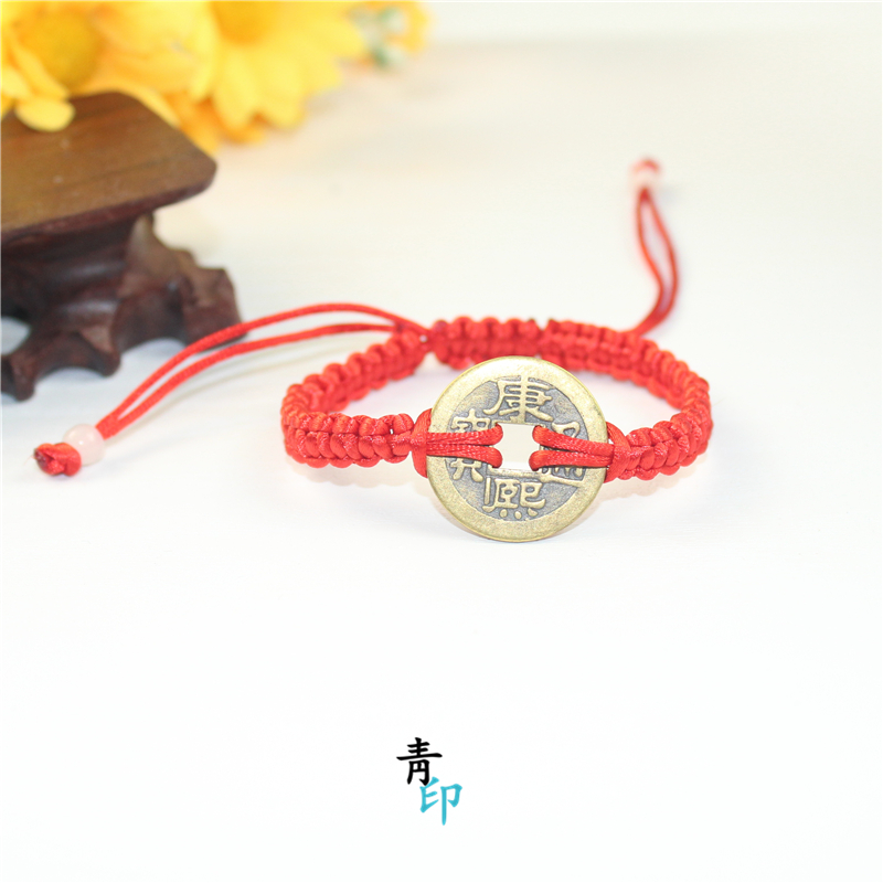 In this life, Gutiqian jewelry hand-knitting red rope hands-on copper couple hand string gift