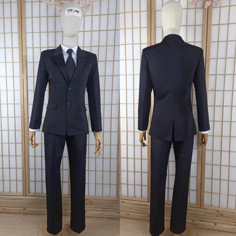 Manmiao Anime Cosplay Versatile Black Suit Set Anime Costume Sakura Style Modified to Black