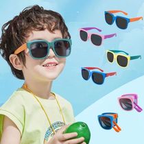Colorful Folding Sunglasses Outdoor Kids Sunglasses Boys Gir