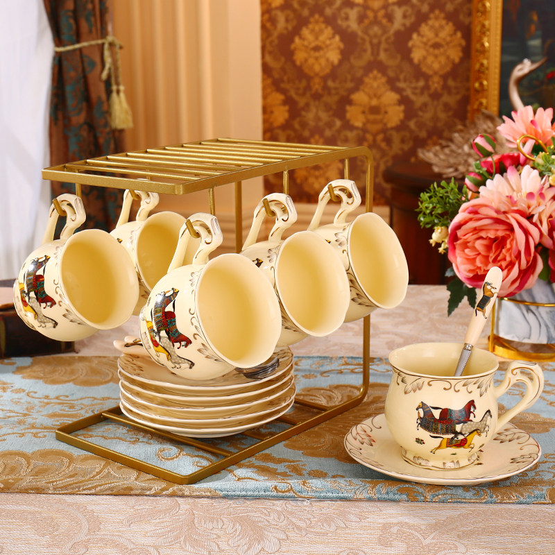 European small luxury Phnom Penh coffee cup and saucer set Ceramic household English afternoon tea tea set Tea cup coffee set