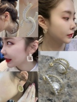 ACE Euni Congenial Temperament 100 Hitch Necklace Lock Bone Chain Pearl Earnishings Vegetal Flower Personality Brief Ears