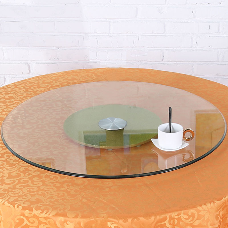Table turntable plate Tempered glass gold and silver Round Round Hotel Roundtable Base