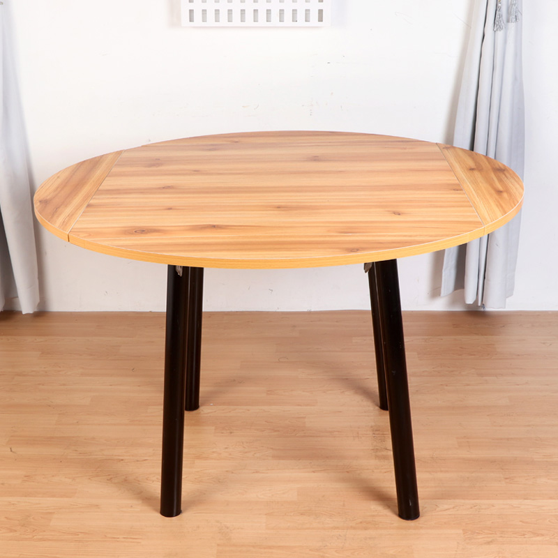 The hotel folds solid wood thick round table rectangular table and chairs dessert food stall barbecue table chair Western restaurant table