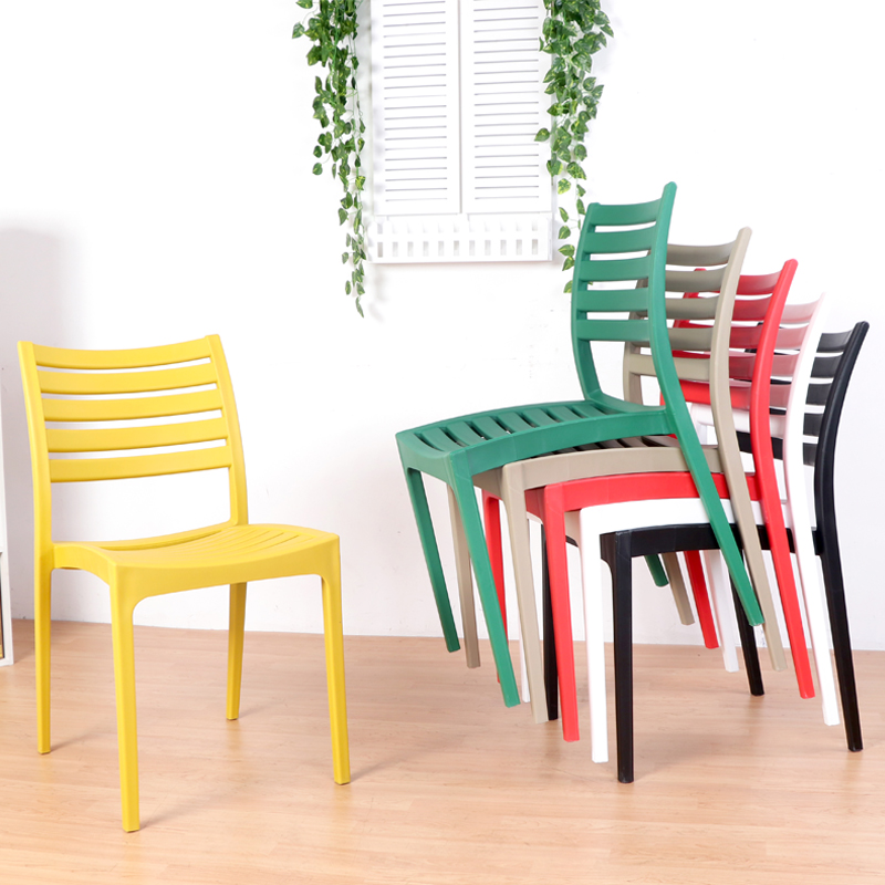 Boutique Plastic Leaning Back Chair Venetian Milk Tea Shop Dining Room Hotel Modern Minima Stool Adult Active Dining Chair