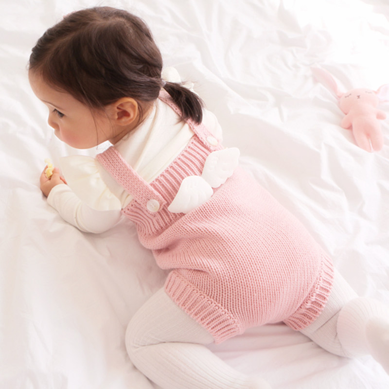 Baby autumn conjunction dress 0 - 1 - 2 years old baby with knitting shirt belt pants for 369 months