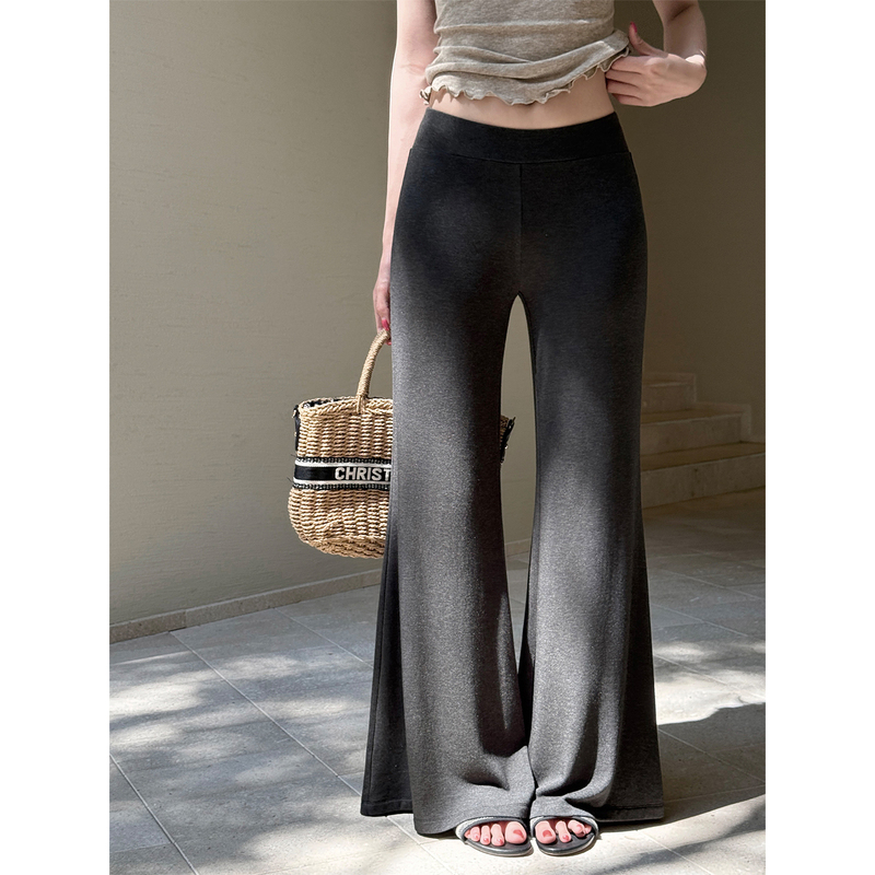 Laareetoo Low-Waisted Casual Flared Pants for Women, Straight-Leg Slimming Drape Pants, Summer Loose Drape Floor-Length Pants
