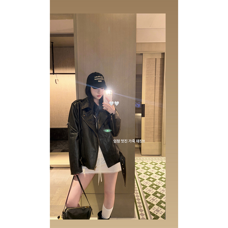 Laareetoo Black Cool Biker Pu Leather Jacket for Women, Autumn 2026 New Design Jacket Laareetoo Black Cool Biker Pu Leather Jacket for Women, Autumn 2026 New Design Jacket