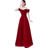 Бордовое вечернее платье для беременных, свадебное платье для невесты, открытые плечи, большой размер