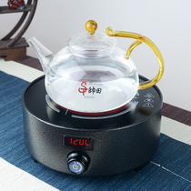 Flat bottom glass cooking teapot tea round electric pottery stove red light wave stove household tea stove 1200W not pick Pot Pot Pot