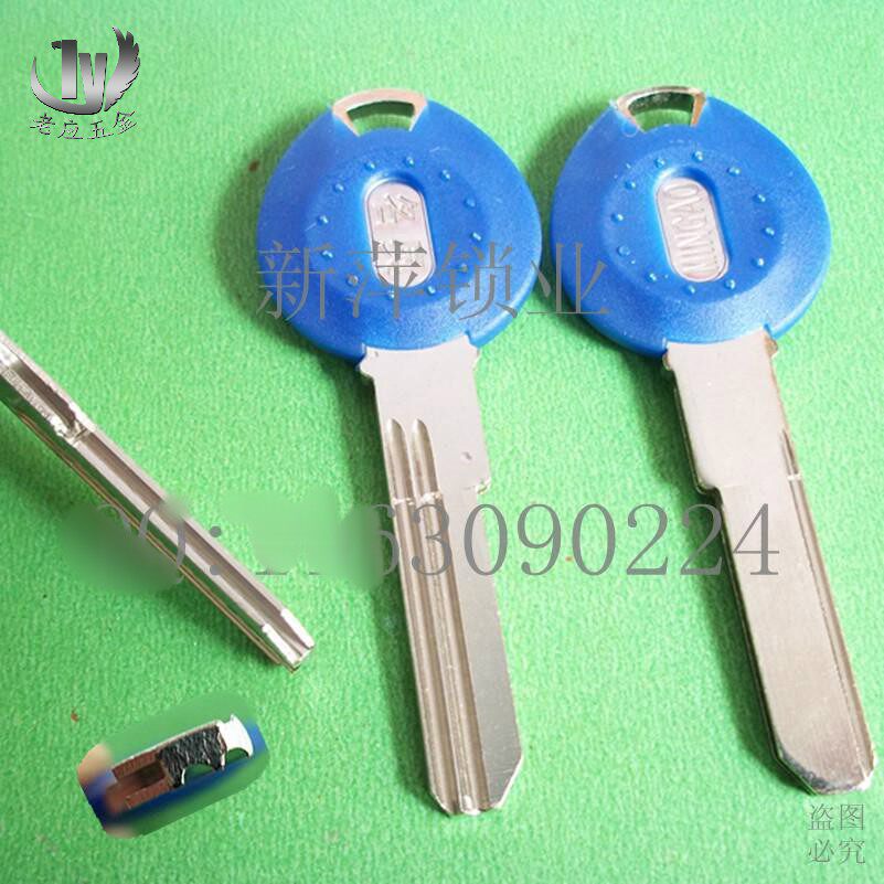 Plastic blue double row S slot key embryo name anti-theft door key blank accessories