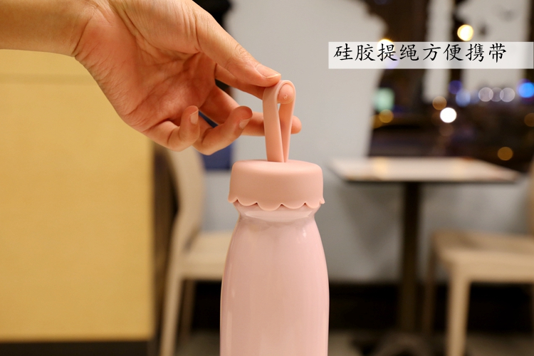 Cốc lạnh đơn giản cốc nước cầm tay phiên bản Hàn Quốc dễ thương bằng thép không gỉ 304 văn học và nghệ thuật sinh viên - Tách ấm giữ nhiệt