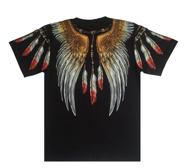 Thái thiết kế quần áo thời trang đường phố Ấn Độ Eagle in 3D nam nữ vài mẫu áo thun ngắn tay BF gió lỏng áo khoác thun nữ