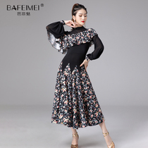Interdance Morden Dance Dress New Autumn Winter National Mark Dance Waltz Big Swing Dress Latin Dance Practice Performance