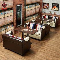 Café milk tea shop dessert shop sofa Western restaurant Kaju sofa fat family book poster thickened