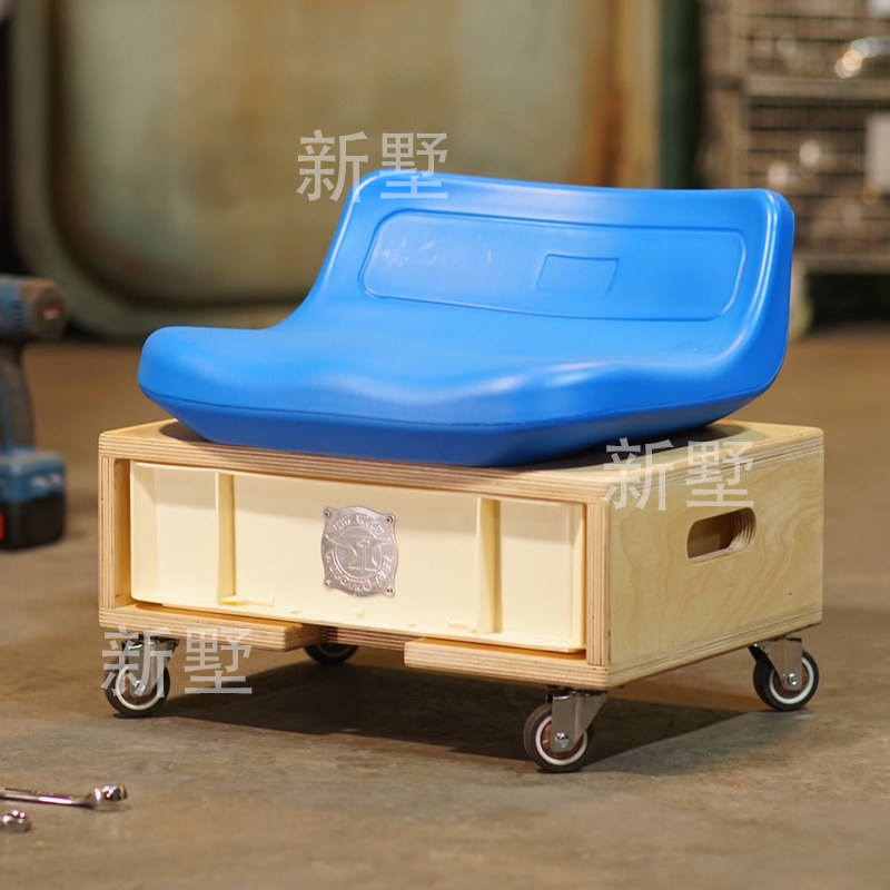 Стул 简约现代可移动坐凳矮凳玄关家用换鞋凳桦木海洋板多功能带抽屉凳
