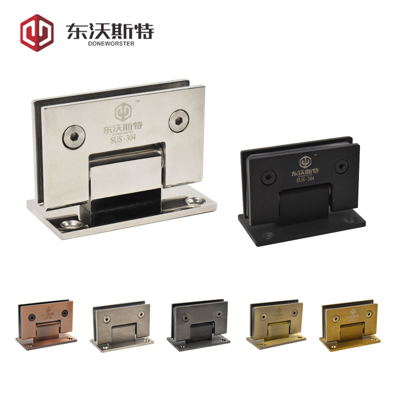 90-degree bathroom glass clip 304 stainless steel two-way shower room bathroom frameless glass door hinge hinge