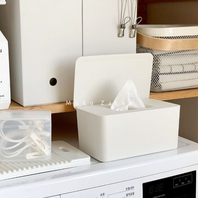 House mushrooms large capacity overhead tissue box sealed wipes with lid simple Japanese pp plus high mask collection box