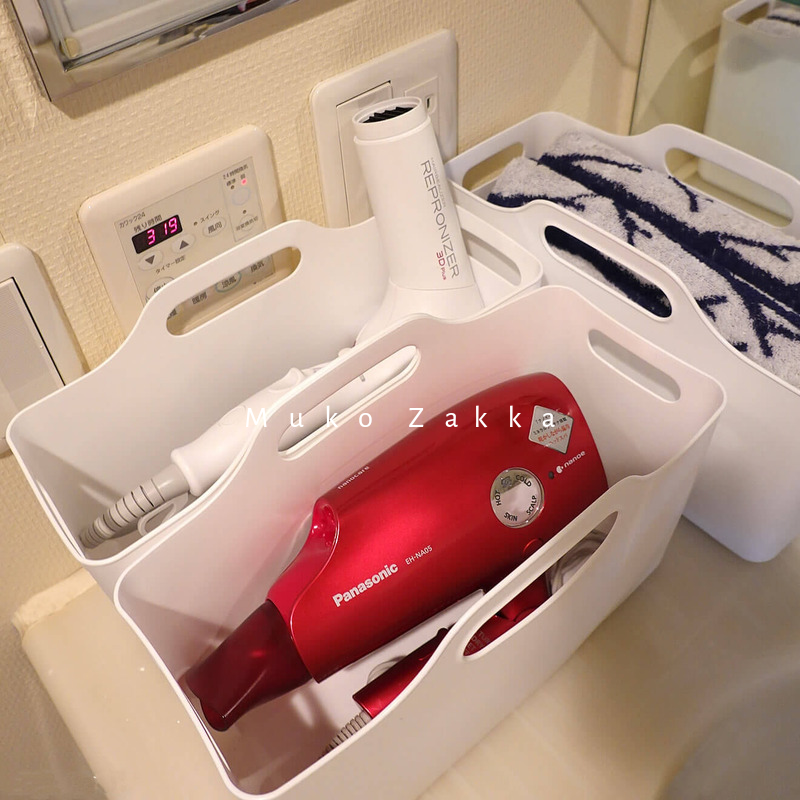 House Mushroom Japan Imported White Storage Basket Bathroom Debris Storage Box With Handle Simple Dirty Clothes Basket