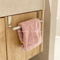 Stainless steel hanging rod kitchen cabinet door wall hanging towel rack nail-free bathroom rack hanging towel towel hanger