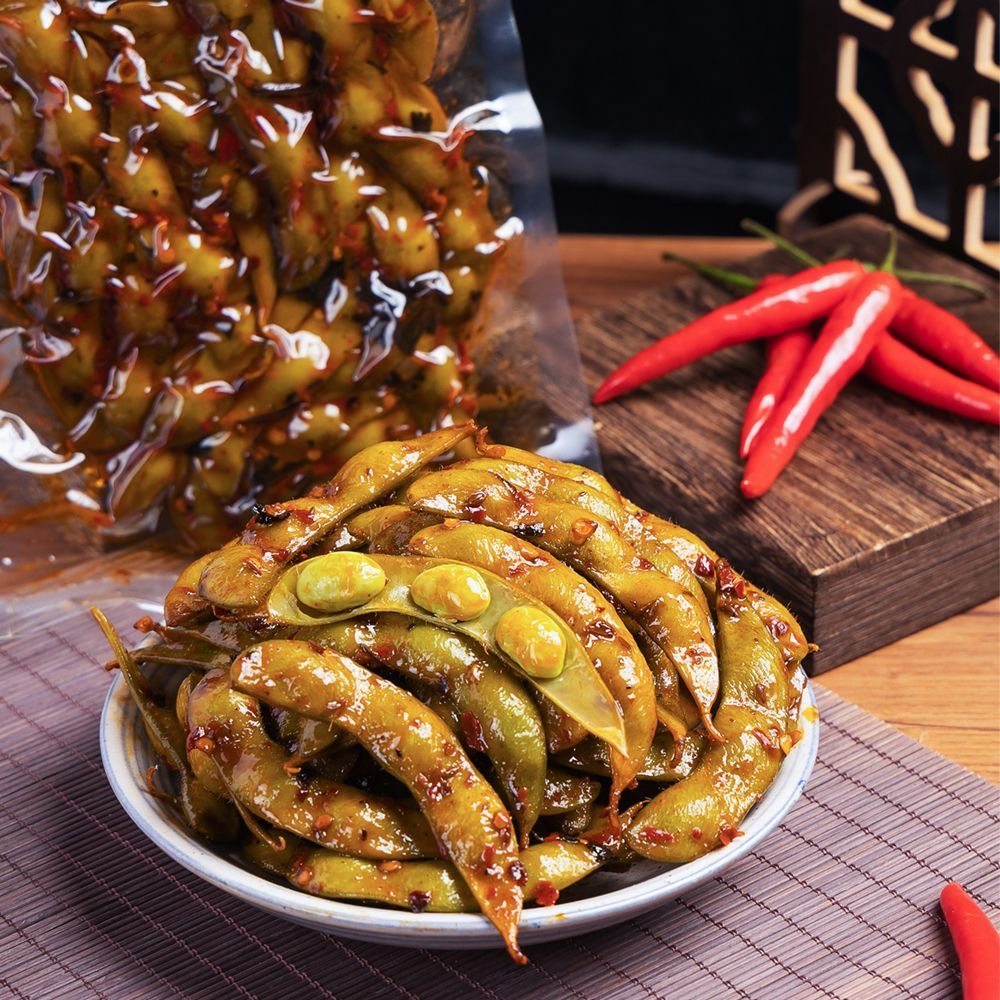 Perilla Edamame Spicy Large Package Ready-To-Eat Cooked Food Snack to Accompany Drinks Hunan Specialty Snack Braised Vegetarian Snack to Satisfy Cravings