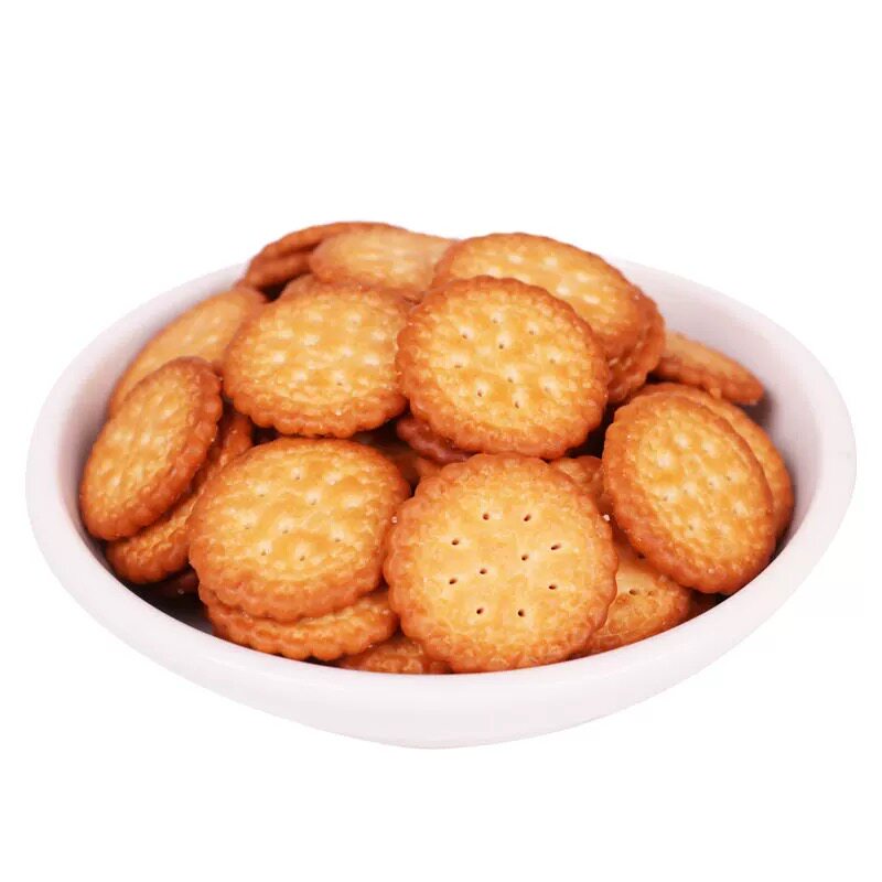 Japanese-Style Small Round Cookies, Whole Box, Internet-Famous Sea Salt Flavor, Small Round Biscuits, Satisfying Snacks, Thin and Crispy, Bulk Casual Food