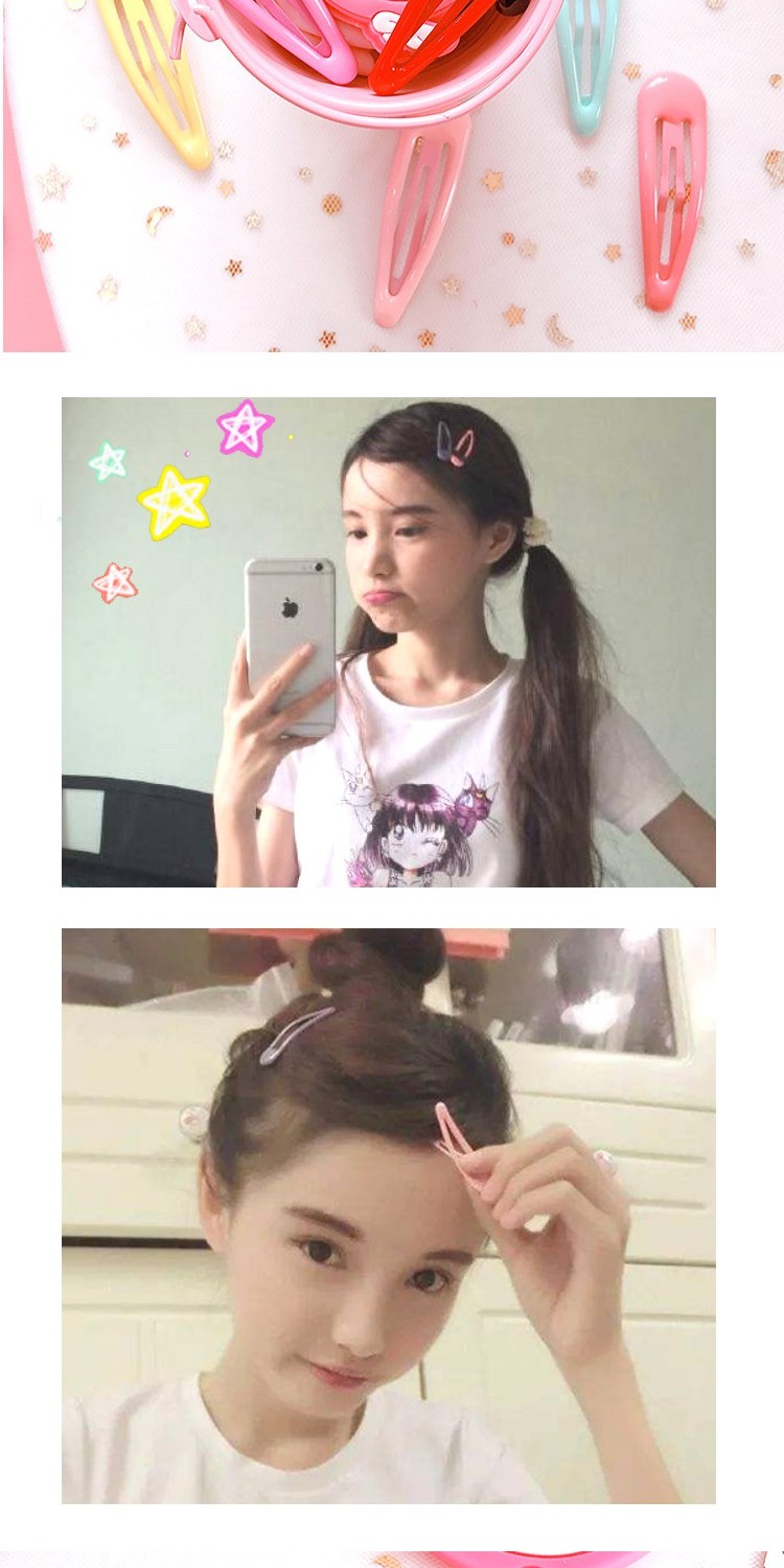 Dễ thương Candy Macarons Jelly Drops BB Hairpin Broken Hair Clip Card Japan Soft Girl Hair Phụ kiện các shop bán phụ kiện tóc đẹp 