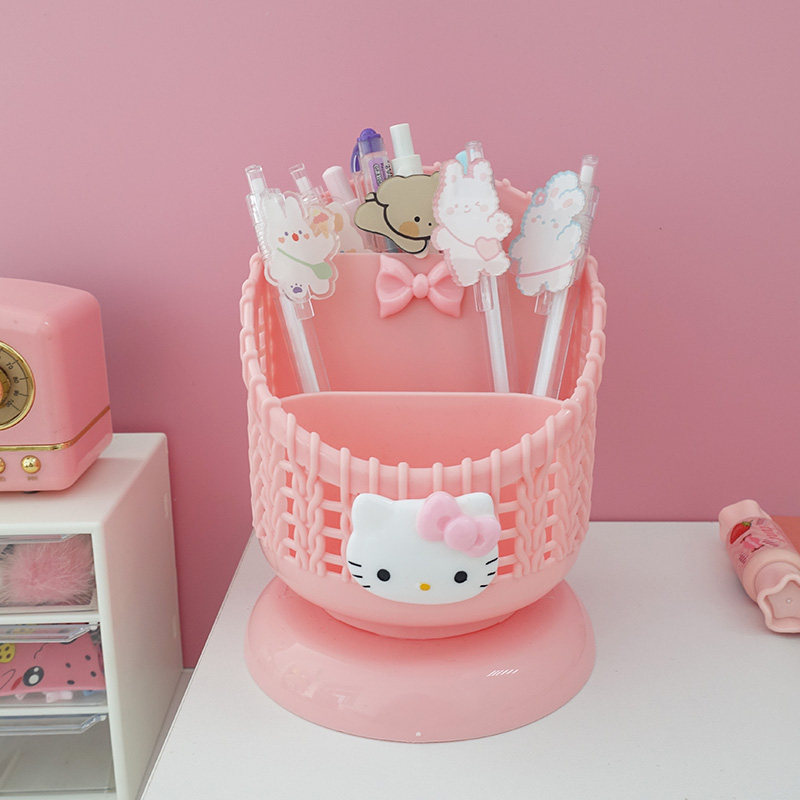 Children's pen pen girls cute creative fashion simple cartoon boys and girls student desktop stationery contains box and pen buckets