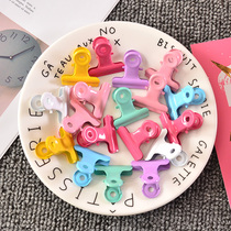 Office Cute Long Tail Color Baking Lacquered Folder Subbill Clip Paper Long Tail Invoice Stationery Finishing size Number