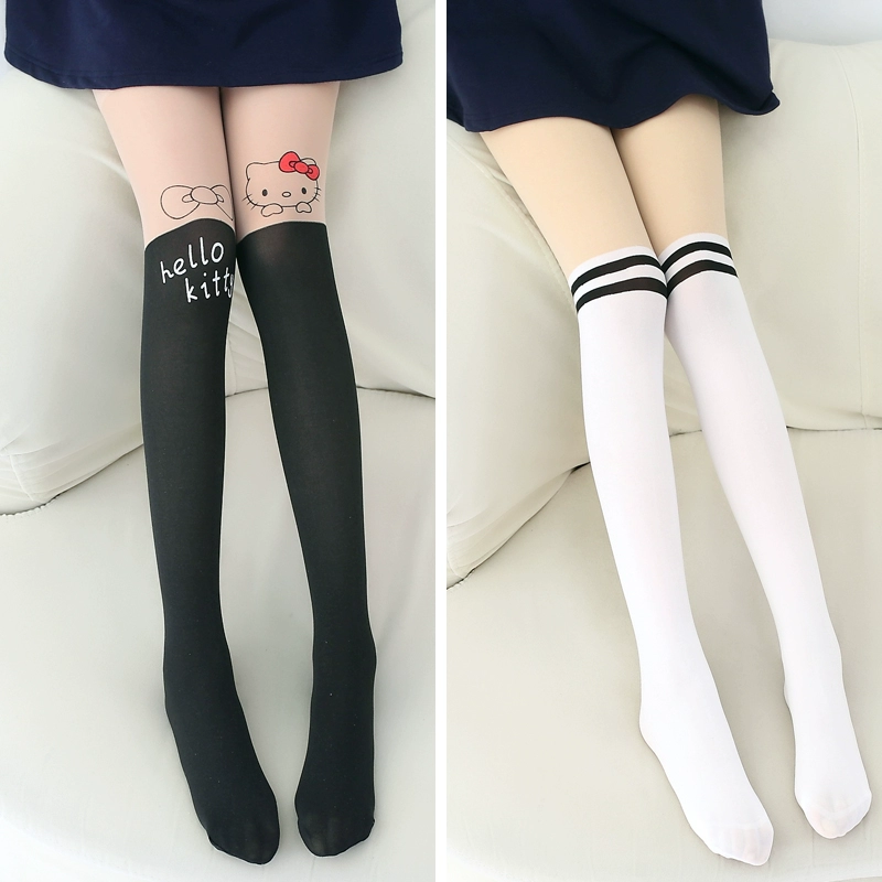 Trẻ em pantyhose mùa xuân và mùa thu mô hình trắng khâu cô gái vớ đáy vớ mùa hè phần mỏng cô gái quần vớ