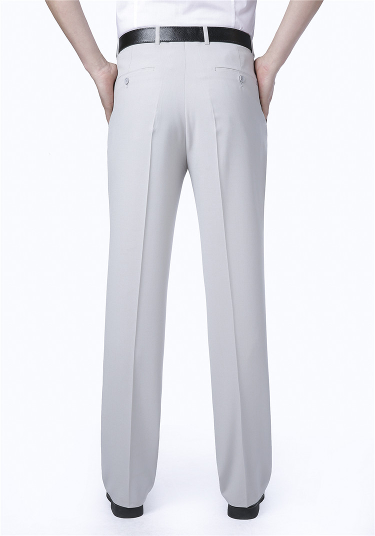 Playboy Men Silk Silk Quần nam Mùa hè mỏng kinh doanh Quần thường miễn phí Hot Straight Quần trung niên quần vải caro