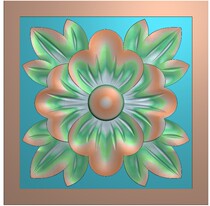 Grand carving gray scale relief stone tombstone stigma flower square flower