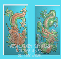 Grand carved tombstone exquisite relief gray scale stone tombstone dragon and phoenix phoenix