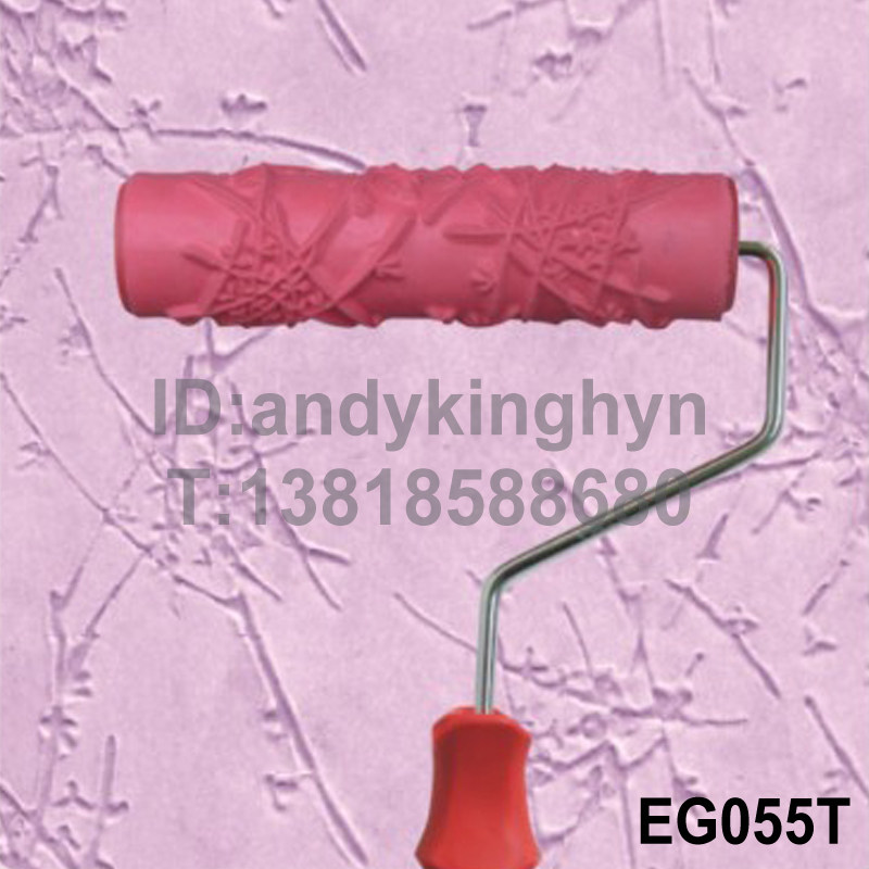 Texture paint roller art paint tools diatom mud printing wood embossed paint wall art roller brush 055
