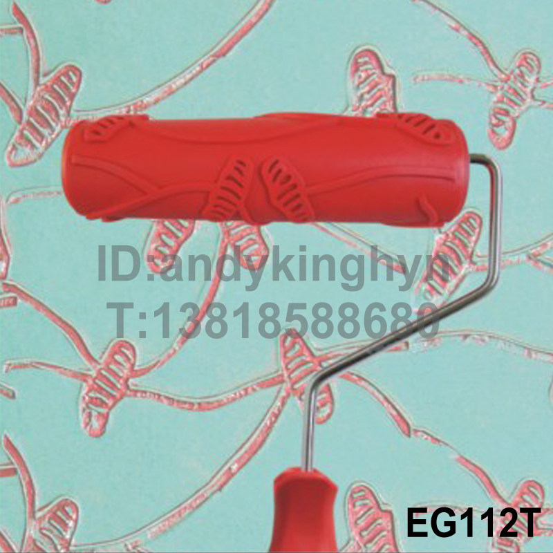 Creatine Paint Roller Art Paint Tool Silicon Algae Clay Printed Wood Grain Embossing Paint Wall Art Roller Brush 112