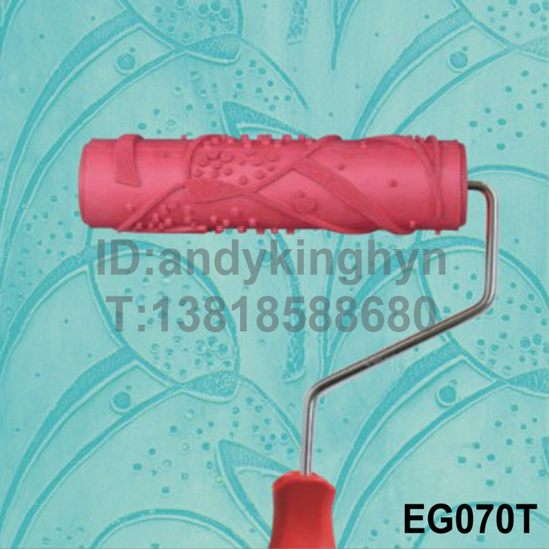 Texture paint roller brush wall art paint tool random striped diatom mud printing wood grain embossing paint brush 070