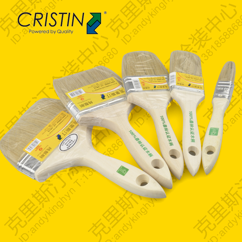 Kristen pure boiled white mane Water-based brown hair brush Oily mane brush Marine brush Paint waterproof pig hair brush