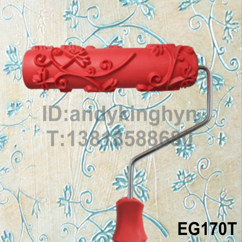 Material paint drum wall art coating tool vine diatom mud printing wood pressed paint roller brush 170