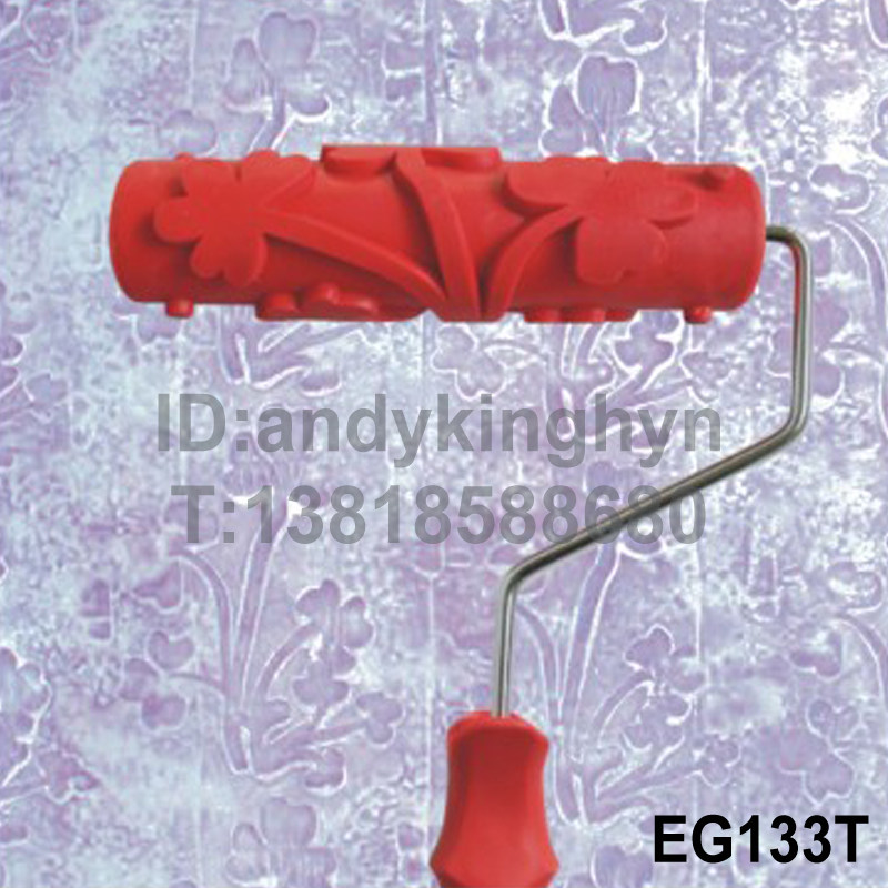 Texture paint roller Art paint tool Diatom mud printing wood grain embossing paint Wall art roller brush 133