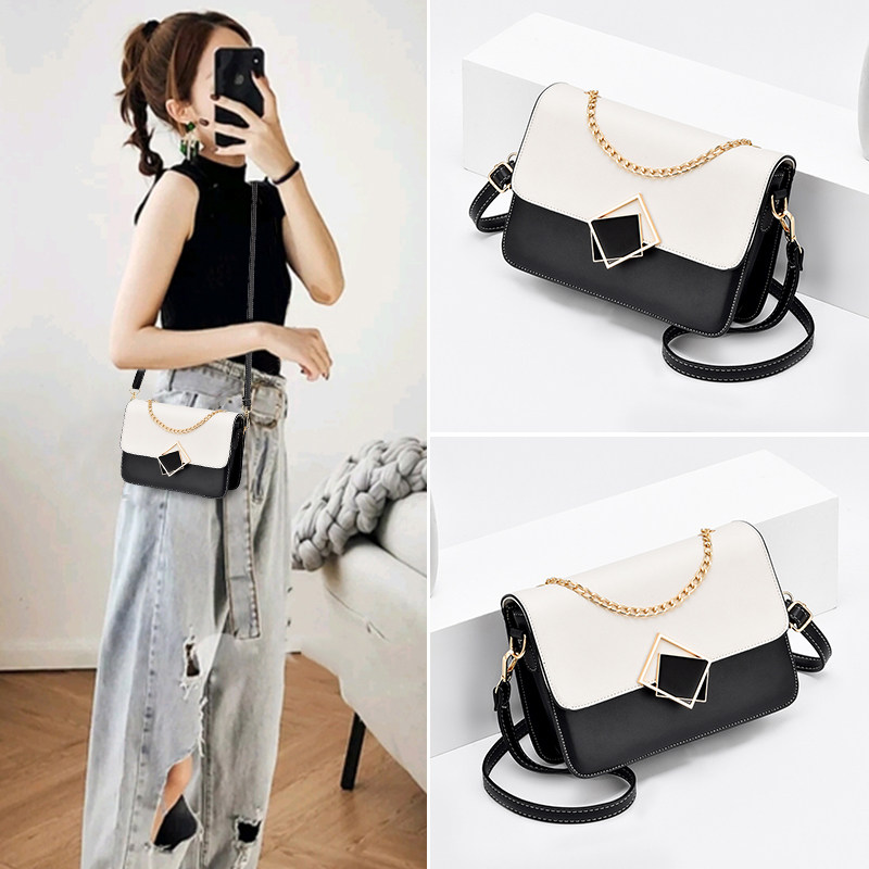 Hong Kong 2021 this year's popular new small bags women's simple Western style one-shoulder leather pendant messenger bag tide
