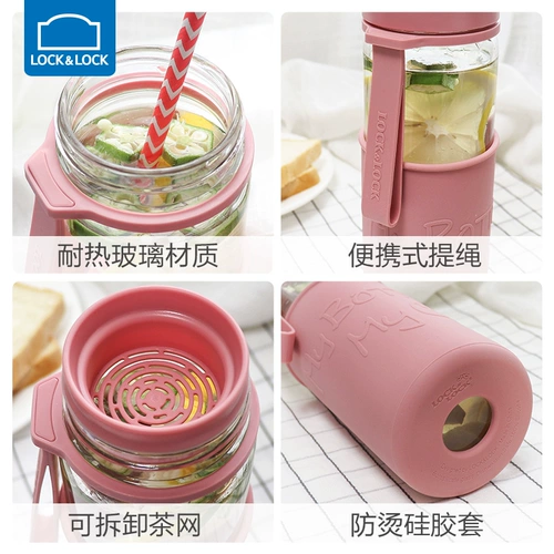 Стеклянная вместительная и большая чайная чашка, в корейском стиле, 500 мл