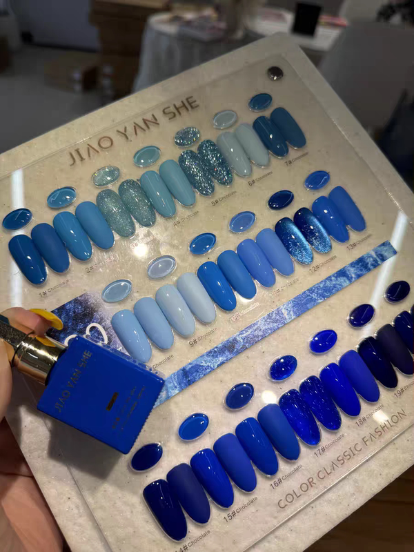 Jiaoyanshe Glue Research Institute 20-Color Blue Enchantress Series Nail Polish Gel Klein Blue Manicure Set Jiaoyanshe Glue Research Institute 20-Color Blue Enchantress Series Nail Polish Gel Klein Blue Manicure Set