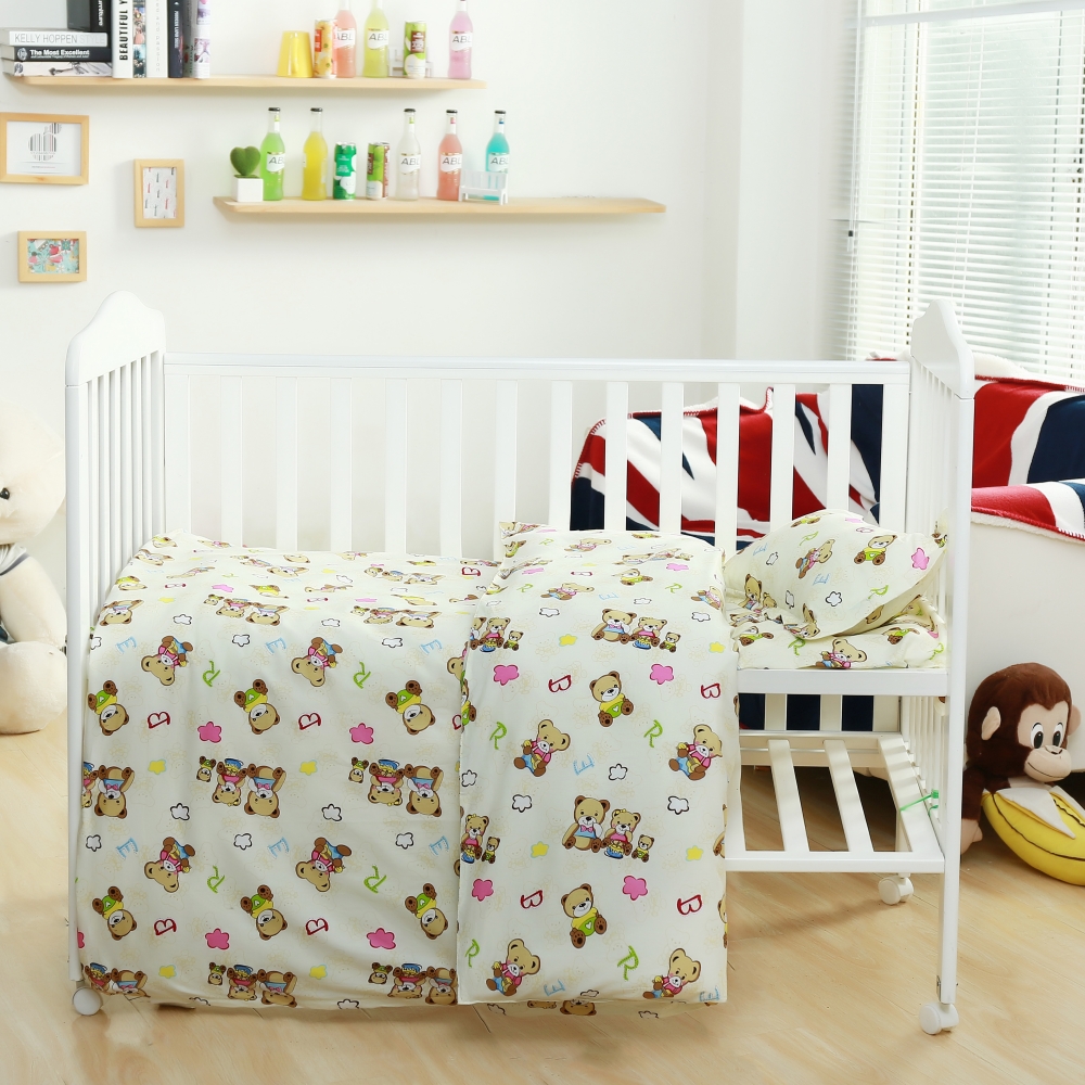 Kindergarten Pure Cotton Cartoon Little Bear Three sets of six sets of cotton quilted quilts for children Nap Quilt Batch Customised-Taobao