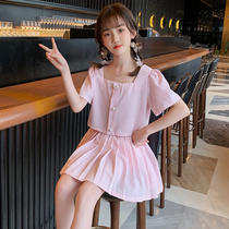 Girl Pleats Dress Kit 2021 new Summer Grand Scout half-body dress Skirt Fat MM Girl Snowspun Dresses