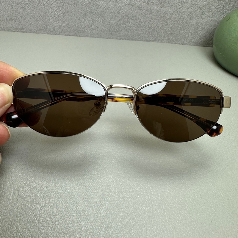 Natural Old Stone Crystal Glasses, Cool and Eye-Catching, Half-Frame Leopard Print Oval, Unisex, for Outdoor Driving