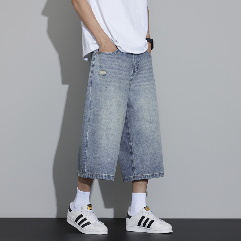 Company Order! Offline Price 399+! Men's Export Clothing, Cut-Label Denim Shorts, Cropped Pants, Wide-Leg Pants, Loose Fit, Summer Company Order! Offline Price 399+! Men's Export Clothing, Cut-Label Denim Shorts, Cropped Pants, Wide-Leg Pants, Loose Fit, Summer