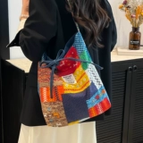 Джинсовая сумка через плечо для отдыха, вместительная и большая сумка на одно плечо