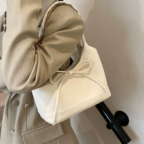 Сумка через плечо, летняя вместительная и большая сумка на одно плечо с бантиком, 2025 года